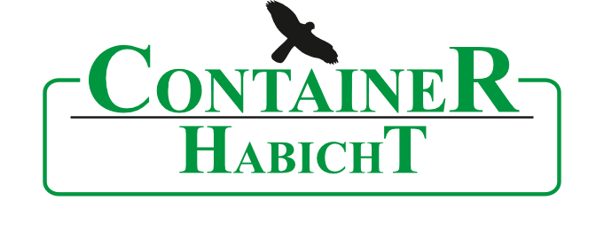 Logo von Container Habicht, Vogel über Schriftzug